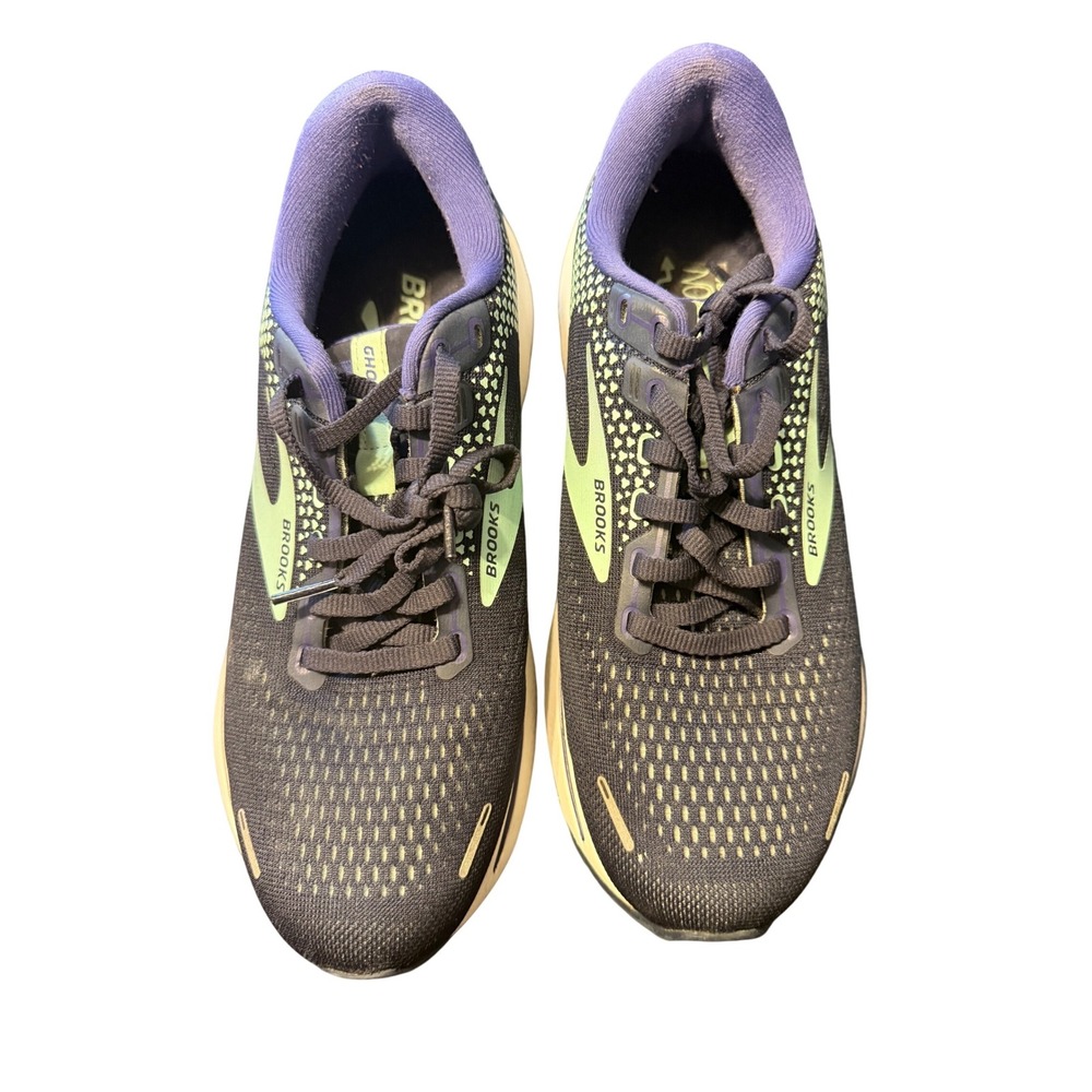 Brooks Ghost 14 Running Shoes 8.5 Navy Mint Green Athletic Sneakers 1203561B446